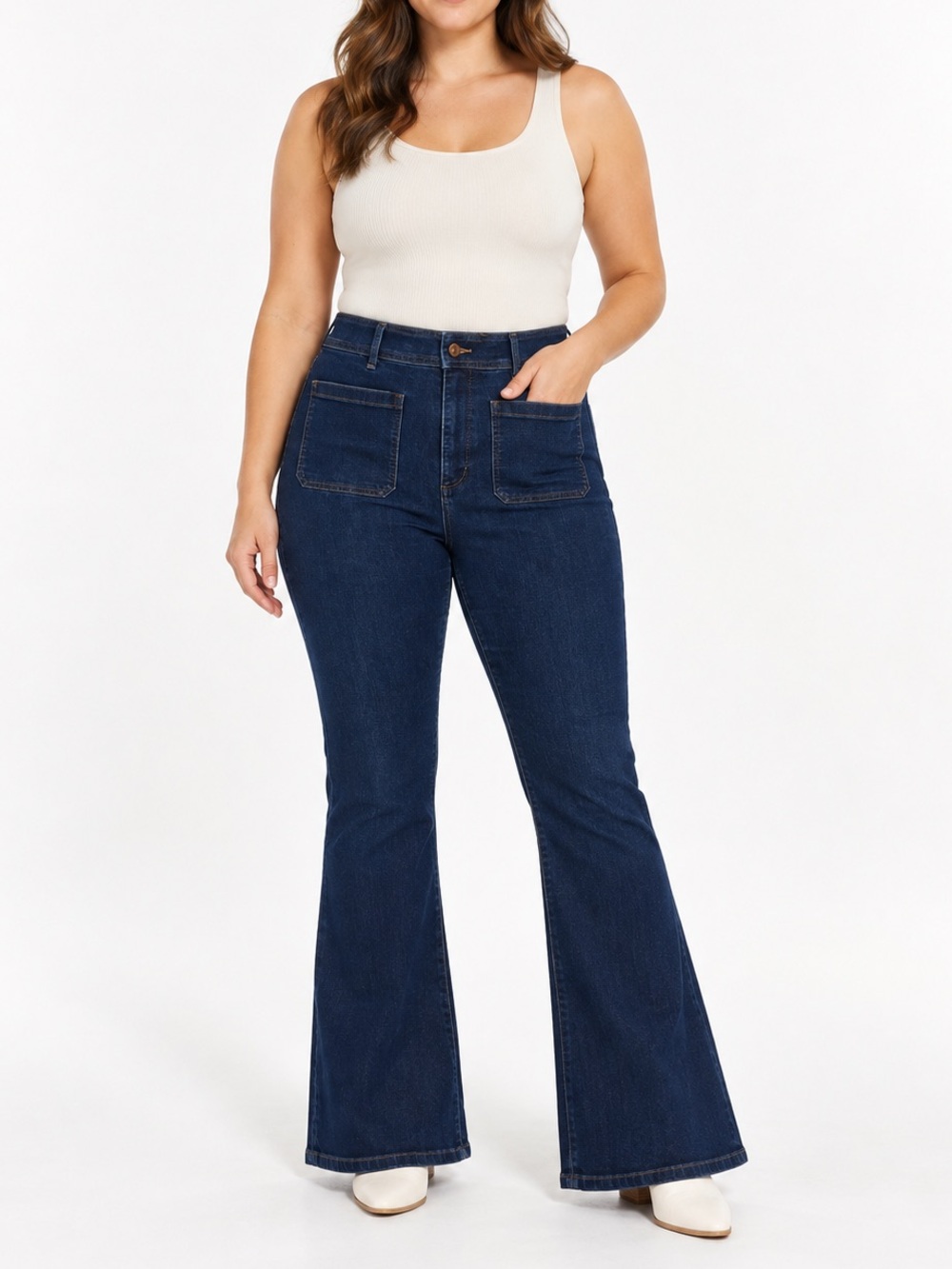 Ann Taylor Loft The Slim Flare High Rise Jeans Sz 12